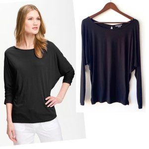 VINCE l Navy Dolman Sleeve Keyhole Back Long Sleeve Tee Shirt Top l Size XS